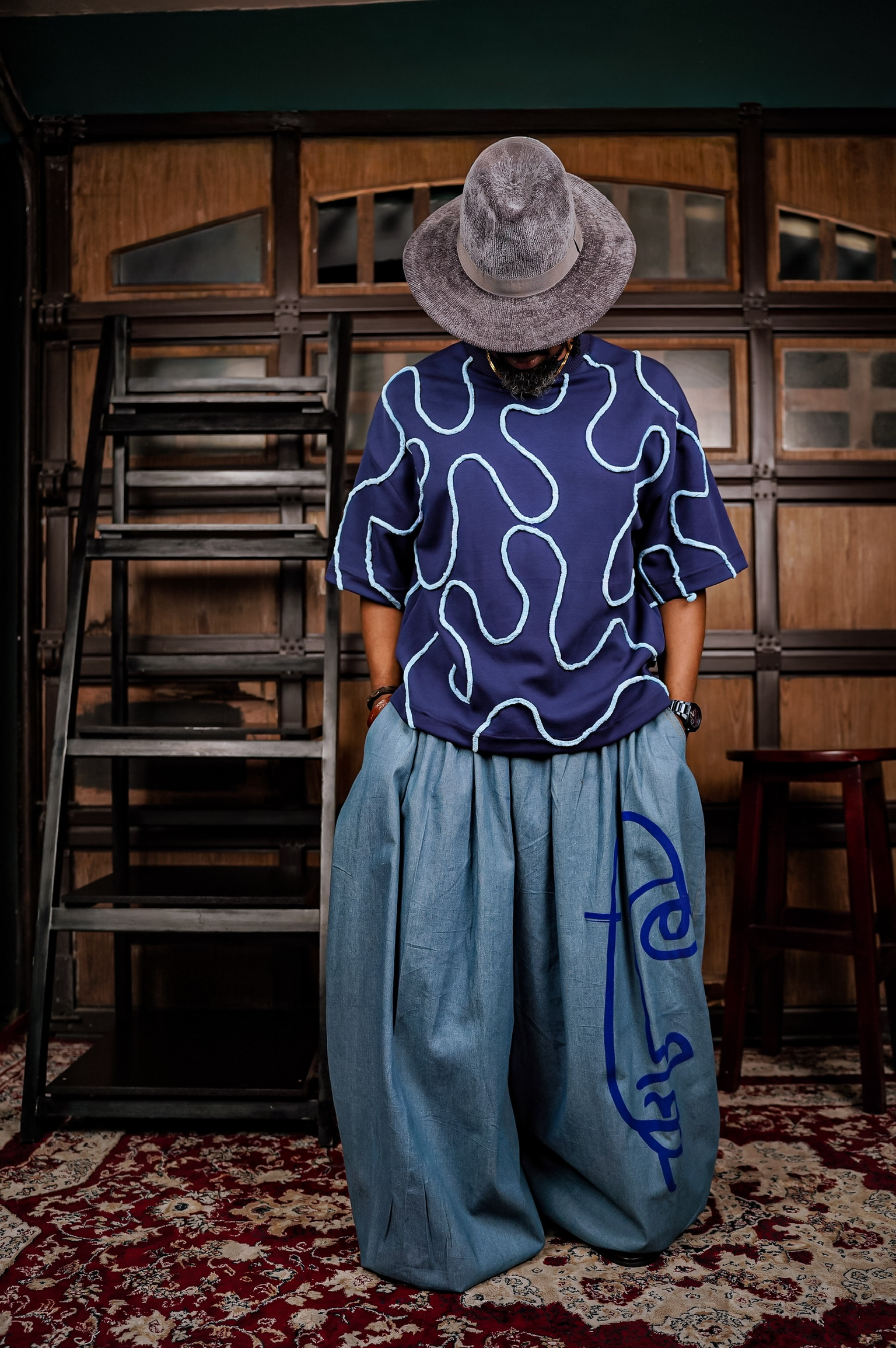 MAP T-SHIRT (NVY/SKY)