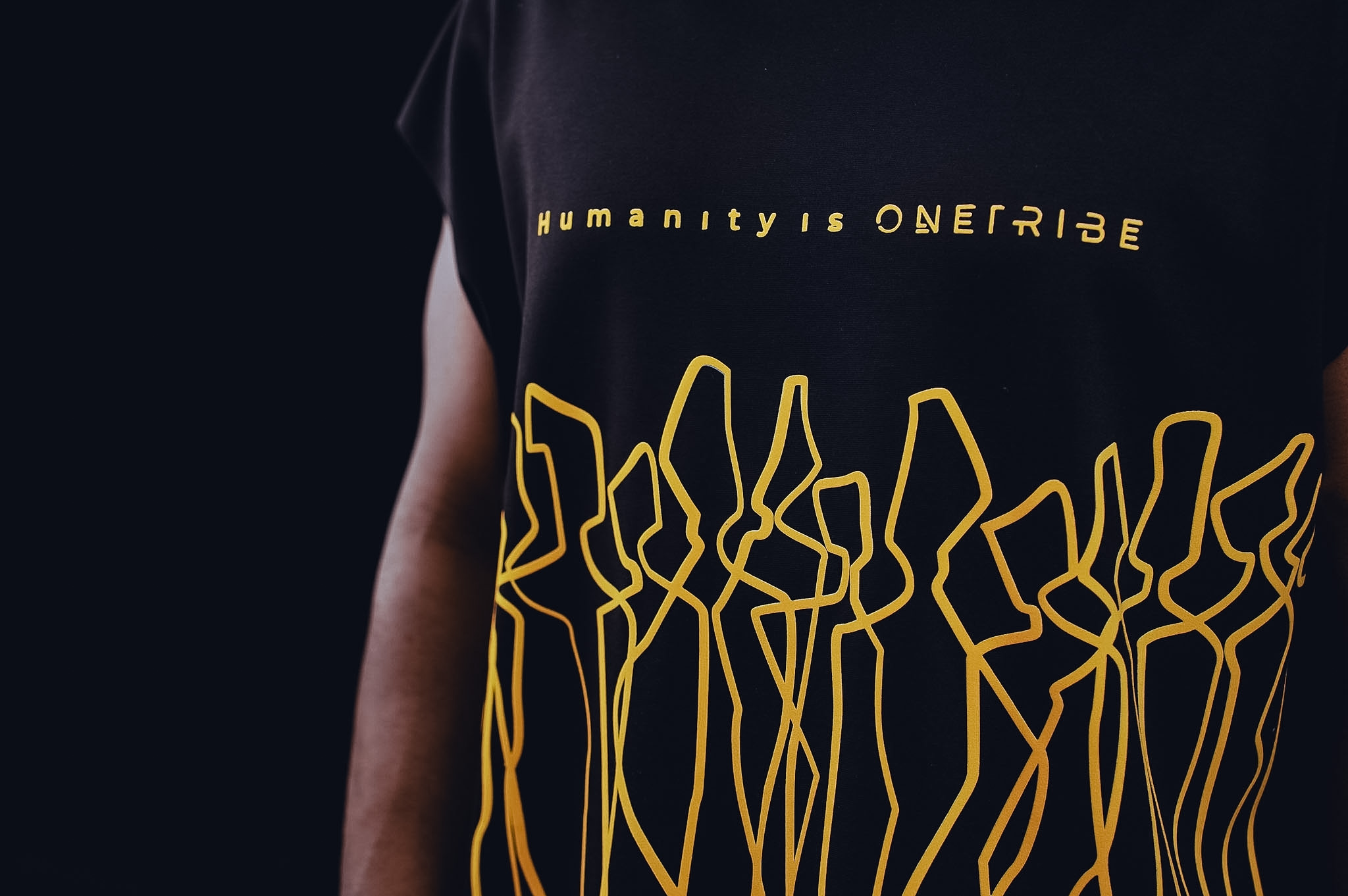 HUMANITY IS ONETRIBE (BLACK AND YELLOW)