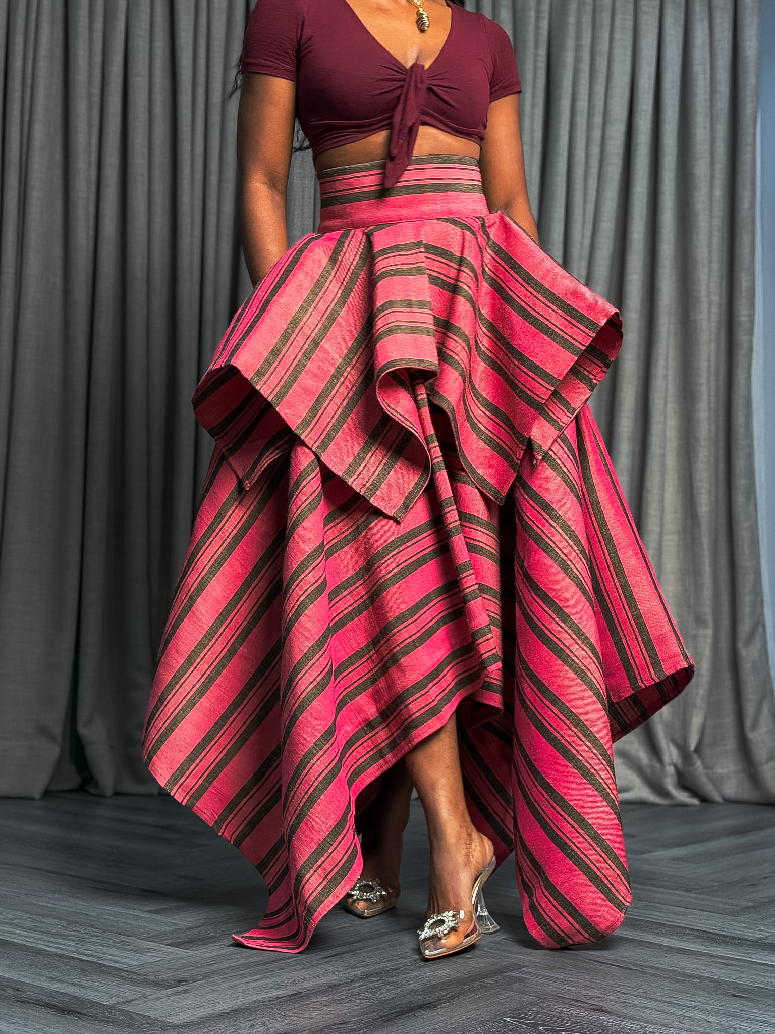 TWO TIER SKIRT (CRNBRRY)