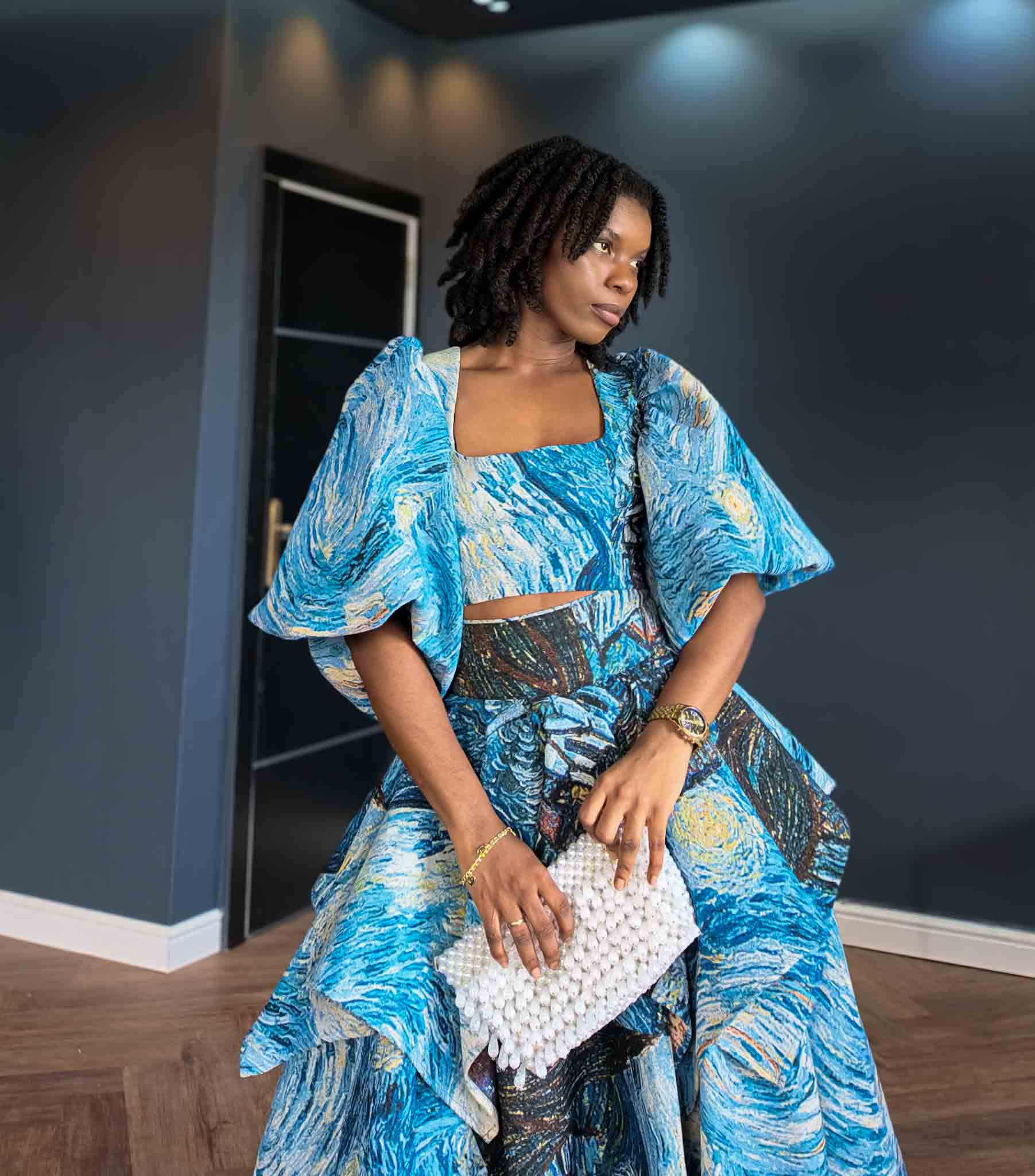 ONA TWO PIECE SET (PUFFY SLEEVE TOP)