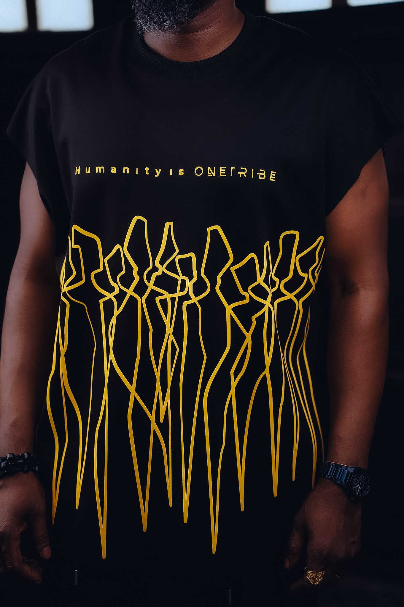 HUMANITY IS ONETRIBE (BLACK AND YELLOW)
