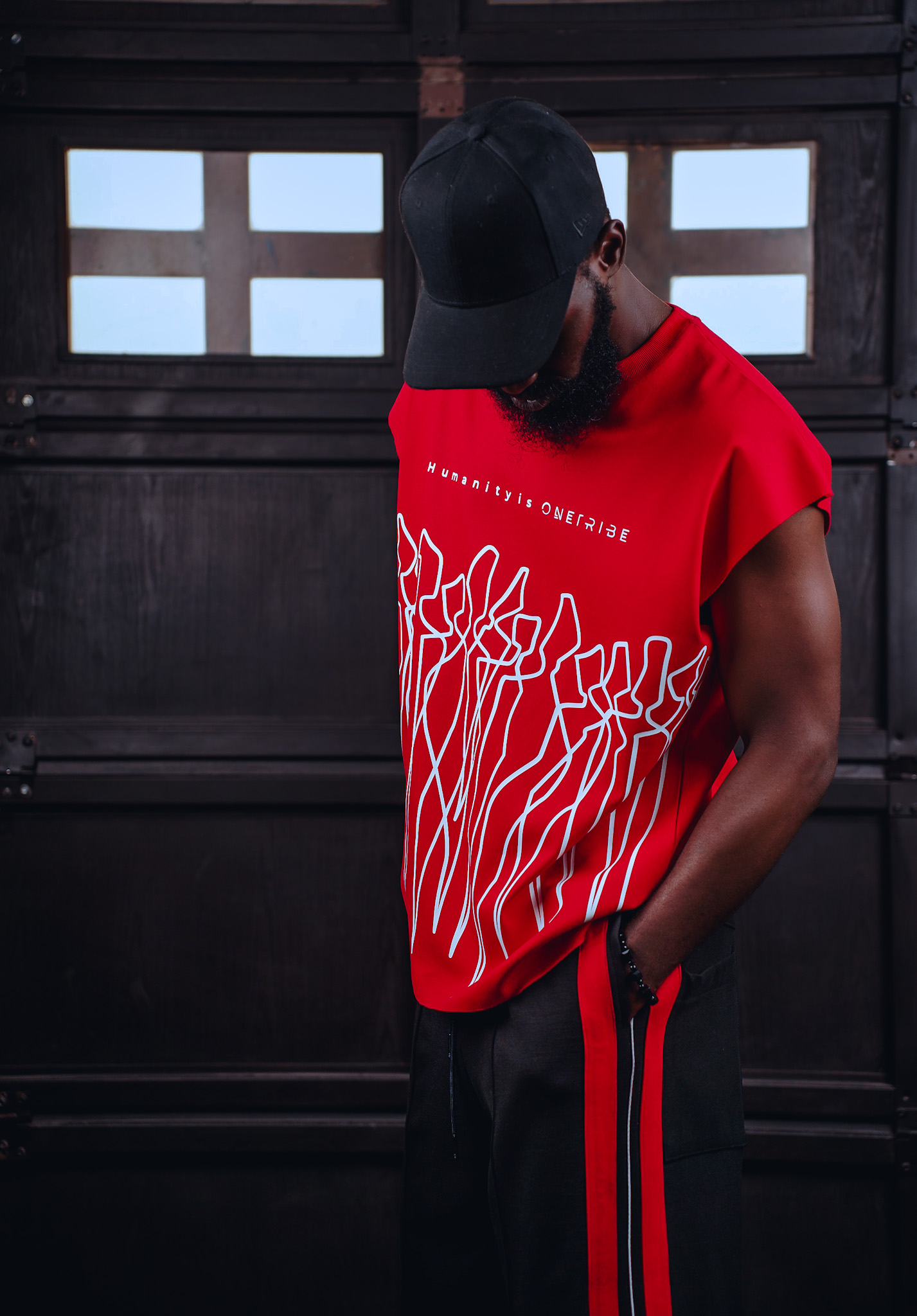 HUMANITY IS ONETRIBE (RED AND WHITE)